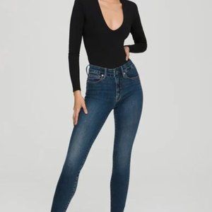 GOOD AMERICAN GLDV873T Good Legs Deep V Blue609 Size 4/27 Skinny Jeans